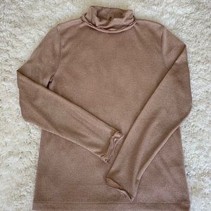 Form Fitting Sparkle Fleck Turtleneck